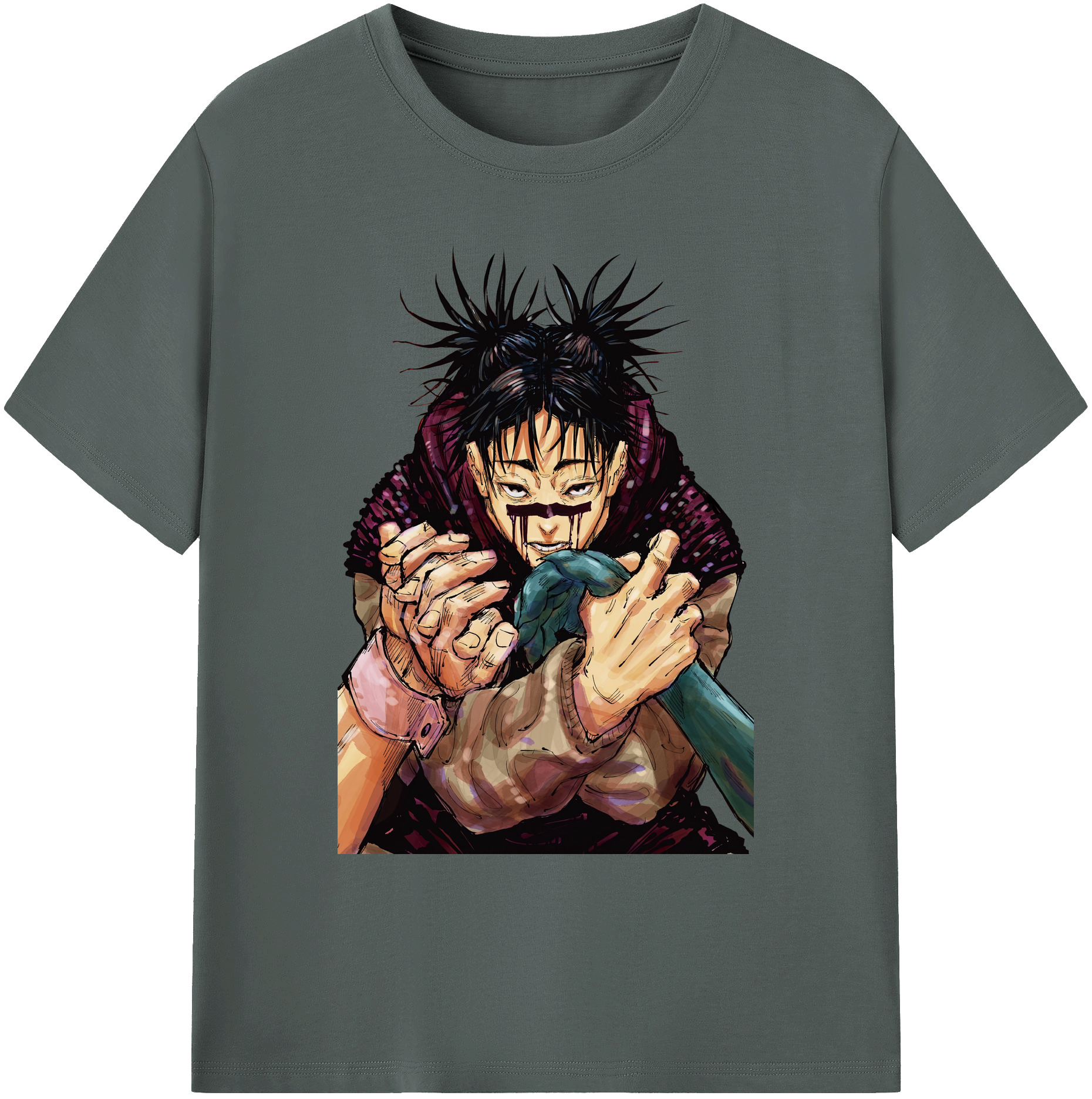 （画像用） 呪術廻戦 Jujutsu Kaisen 綿100％ メンズ半袖Tシャツ｜肌触りやわらか＆通気性